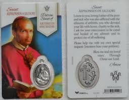 St Alphonsus De Liguori Patron Saint Of Arthritis Rheumatism Laminated Window Prayer Card 54 X 85mm