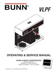 3 tab tank and components. Bunn Vlfp User Manual The Coffee Bump