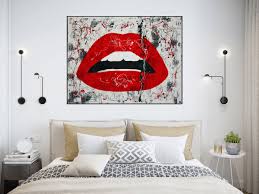 List of famous pop art artists, with images, bios, and information about their notable works. Red Lips Painting Lips Biting Pop Art Original Abstract Art Painting Large Modern Wall Art Red Large Canvas Wall Art Pop Art Painting Large Modern Wall Art