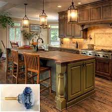 Rustic kitchen cabinets add a familiar, welcoming atmosphere to a modern house. Dark Light Oak Maple Cherry Cabinetry And Wood Kitchen Cabinets With Glass Doors Check Pin Country Kitchen Cabinets Country Style Kitchen Country Kitchen