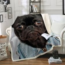 Black And Tan Pug Pug Love Blanket Black Pug Pugs Pug Dad