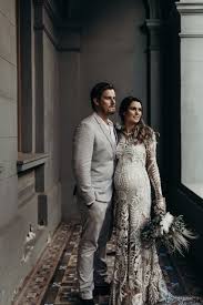 Chanelle Andy S Fremantle Wedding At Distribution Lane Nouba Com Au Pregnant Wedding Dress Pregnant Bride Pregnant Wedding