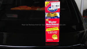Fill up on one with soap water; Water Marks Remover On Auto Glass
