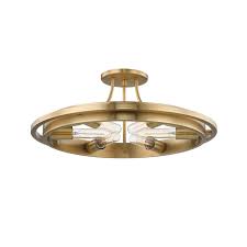 One or two over the kitchen island illuminates your snack station. Hudson Valley Chambers 6 Light Aged Brass Flush Mount Overstock 22277187