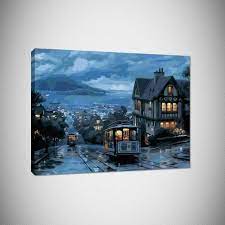 Numaralarla boyama seti, tuvalin üzerindeki numaralardan. Default Web Site Page Tablolar Resim Cerceve