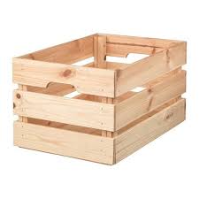 Knagglig Pine Box 46x31x25 Cm Ikea Wood Crates Ikea Small Storage