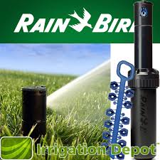 Rain bird manufactures a full line of irrigation controllers, rotary sprinklers, pop up spray head sprinklers, sprinkler nozzles, irrigation valves, drip irrigation and more! Irrigation Sprinklers Rain Bird Watering Of A Surface Measuring More Than 4 6 Meters Or 15 Ft Width Irrigation Depot