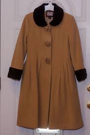 rothschild beige wool winter dress coat hat girls size 10