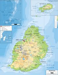 This location and fact worksheet is a great place to start off your studies on mauritius. Physical Map Of Mauritius Ezilon Maps