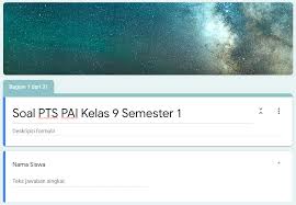 Evaluasi di tengah semester ini biasa disebut ulangan tengah semester atau penilaian tengah semester. Soal Pts Online Pai Dan Bp Smp Kelas 9 Kurikulum 2013 Tahun Pelajaran 2020 2021 Didno76 Com