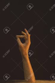 Check spelling or type a new query. Wax Hand In Golden Sequins With Thumb Touching Middle Finger Stock Photo Picture And Royalty Free Image Image 89878823