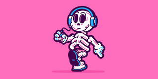 Skeleton Crew Facebook Animated Gif Stickers On Behance Skeleton Illustration Gif Sticker Vintage Cartoon