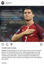Portekiz a milli takımı adına 109 gol atan ronaldo, bir gol daha atarsa rekorun tek sahibi. Tv7krjsrjbi9om
