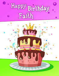 Best collection of happy birthday cake with name and photo available here with a lot of awesome features. Buy Happy Birthday Faith Big Personalized Book With Name Cute Birthday Cake Themed Book Use As A Notebook Journal Or Diary 365 Lined Pages To Write Mom Grandma Best Friend 8 1 2