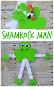 St Patrick S Day Shamrock Man Craft St Patricks Day Crafts For Kids St Patrick S Day Crafts St Patricks Crafts