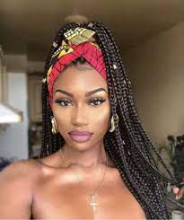Jumbo Box Braids Hairstyles Melanin Beauty Scarf Hairstyles Hair Styles Box Braids Hairstyles