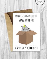 Printable 18th Birthday Card Template Pin On Paper Art Cards