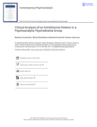 PDF) Clinical Analysis of an Exhibitionist Patient in a Psychoanalytic  Psychodrama Group