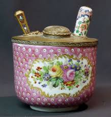 B 1760 Rare Porcelaine Sevres Paris Encrier Cachets Sceaux Cloisonne 580g10cm Art Antiquites Meubles Decoration Du Xixe Objets Encrier Objets Porcelaine