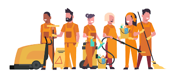 Cleaning company staff illustration