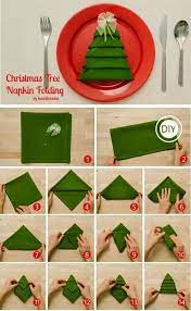 How To Fold Christmas Tree Napkins Diy Craft Ideas Christmas Easy Crafts Party Ideas Diy Christmas Ideas Craft Christmas Decor Craft 242 Ferias Tempo De Natal