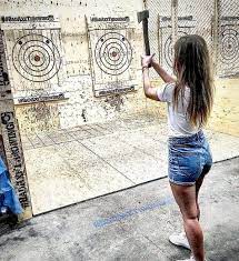 We Went Axe Throwing In Daly City And Loved It Axe Target Diy Axe Throwing Target Diy