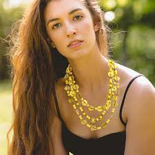 VALICLUD 2Pcs Retro Della Boemia Guscio di Noce di Cocco Collana di Perline  di Legno per Le Donne Delle Ragazze Monili Etnici Lungo In Rilievo Della  Collana di Gioielli in Stile Africano :