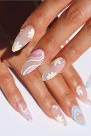 Acrylic Almond Nails 40 Cute Nail Designs For Summer 2021 In 2021 Almond Nails Spring Nails Almond Nails Designs