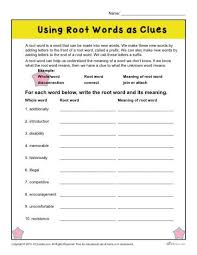 This Worksheet Will Teach Your Students How To Use Common Root Words Suffixes And Prefixes Click Here To Learn Mor Root Words Root Words Activities Prefixes