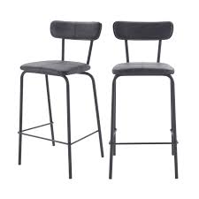 Check spelling or type a new query. Chaise De Bar Lili Gris Anthracite 65cm Lot De 2