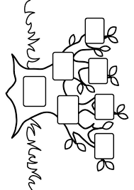 Free coloring sheets to print and download. Coloring Page Empty Family Tree Img 26875 Stamboom Familie Thema Stamboom Sjabloon