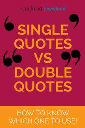 Quotation Marks Can Be A Little Tricky In 2020 Double Quote Quotation Marks Quotations