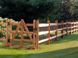 Three Rail Split Rail W Wire Mesh Wood Fence Backyard Fences Fence Design