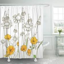 Keep your floor dry & safe from mildew with botanical shower curtains from zazzle! Brown California Orange Poppy Flowers Plant Green Poppies Botanical Shower Curtain 66x72inch 165x180cm Buy At A Low Prices On Joom E Commerce Platform