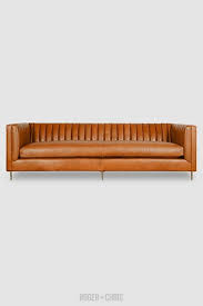 Mid Century Modern Channel Tufted Shelter Sofas Armchairs Sectionals Harley From Ro Modern Leather Sofa Tufted Leather Sofa Mid Century Modern Leather Sofa