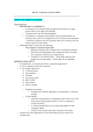 The forms are required to ensure that the tenant has an opportunity to know. Mll221 Corporate Law Exam Notes Chapter One