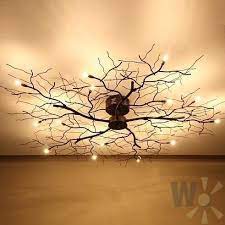 hingucker 10 flammige deckenleuchte im ast look in brauner lackierung wohnlicht com deckenleuchte wohnzimmer deckenlampe deckenleuchten