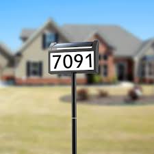 The 3 tall adhesive mailbox numbers can be viewed from 50 feet away. Buy Modern Address Sign Plaques Veofoo Solar Address Numbers For Houses With Led Lighted Up House Number For Outside Street Yard Driveway Mailbox Garden Sign Height 32 Inches 1 Pack Online In Turkey