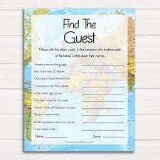 Editable Find The Guest Baby Game Printable Baby Shower Etsy Travel Baby Showers Adventure Awaits Baby Shower Baby Shower Printables