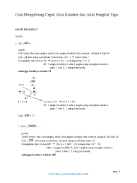Maybe you would like to learn more about one of these? Cara Menghitung Cepat Akar Pangkat Dua Dan Akar Pangkat Tiga