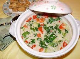 Sayur Bobor Bayam Spinach In Coconut Milk Sauce Vegetarian Dishes Asian Recipes Food