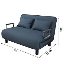 Online reviewers rave how comfy the sofa and bed are to lounge on; Follure Folding Sofa Bed Convertible Couch Bed Chair Kid Sofa Full Padded Sleeper Bed Chair Lounger Souch Bed With Pillow 5 Position Blue Plus Pricepulse