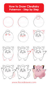 Learn How To Draw Clefairy Pokemon In 12 Easy Steps Otletek Rajzolashoz Rajzok Rajz