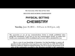 2013 June Chemistry Regents Mc Solutions