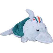 Miami Dolphins Mascot Pillow Pet Animal Pillows Dolphins Nfl Pillows
