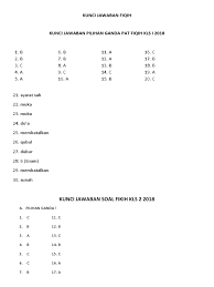 Pilihan ganda bahasa inggris kelas 11 semester satu. Kunci Jawaban Fiqih