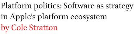 Jun 25, 2021 · microsoft ceo and chairman satya nadella spoke at length on the verge's decoder podcast about how apple and google are trying to stretch their rules too far, and microsoft's new app store. View Of Platform Politics Software As Strategy In Apple S Platform Ecosystem First Monday