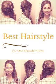 How To Wear Hair With A One Shoulder Gown Hairstyles For Gowns Cool Hairstyles Bridesmaid Hair Side