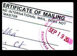 A certified letter can be sent through two methods. Certificate Border Certificate Mail