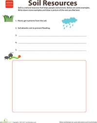 You need the free acrobat reader to view and print pdf files. Natural Resources Soil Worksheet Education Com